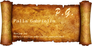Palla Gabriella névjegykártya